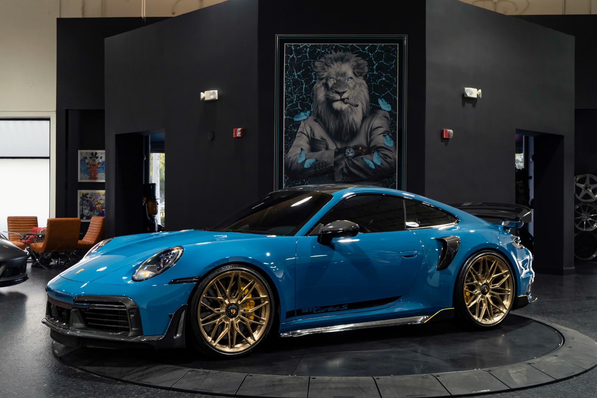 Used 2023 Porsche 911 Turbo S $288k MSRP PTS Oslo Blue + Over